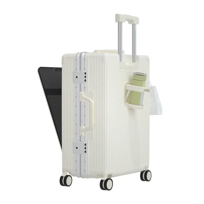 Multifunctional suitcase, spinner wheel, aluminum frame, trolley case, schoolgirl 20 inch luggage, suitcase, boarding lockbox