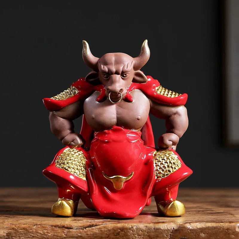 Mythical TV Character Bull Demon king sculpture statue ceramic art domineering home living room bedroom decoration ornaments