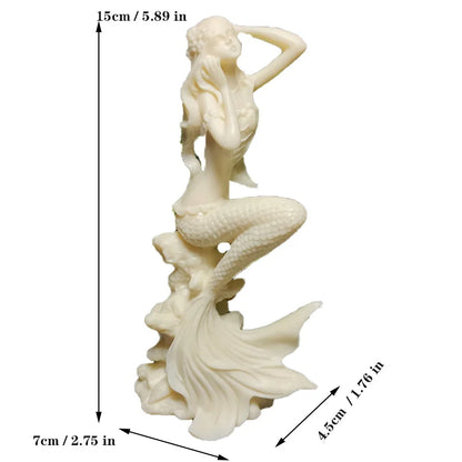 Mythological characters Mermaid Decorative Figurines Resin Art Sculpture Cute Home, Room, Office novel home ornaments