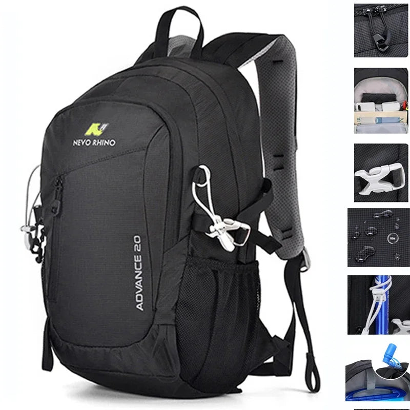 NEVO RHINO 20L Waterproof Men's Unisex Travel Sports Pack Hiking Mountaineering Climbing Camping Backpack Bag for Male