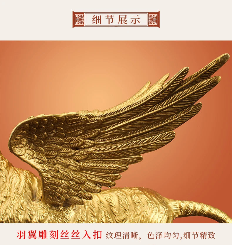 NEW HOME OFFICE GOOD LUCK Recruit wealth Mascot ornament RU HU TIAN YI Supernatural tiger copper carving statue Company