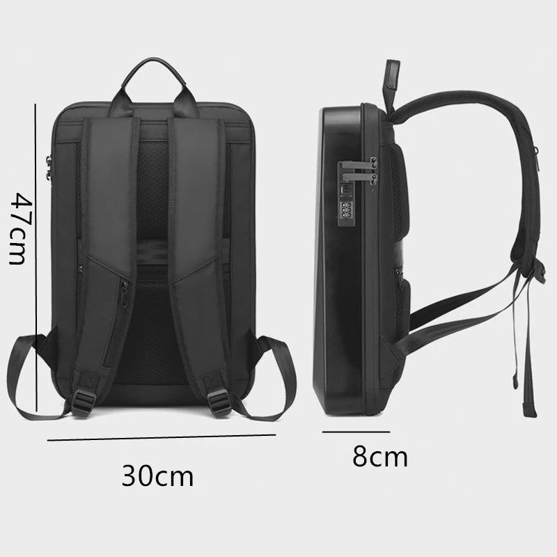 NEW Hard Shell Anti-thief Backpack Waterproof Man School Backpacks Men Fashion Luxurious Travel Bag 11-15.6 Laptop Bag Geometr