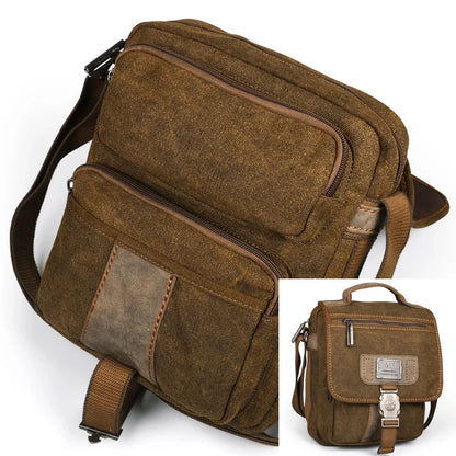NEW Men Retro Canvas Shoulder Bags Leisure Wear Resistant Cross Messenger Bag Unisex Casual Crossbody Package