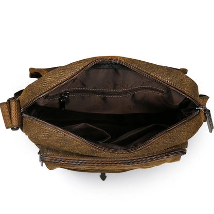 NEW Men Retro Canvas Shoulder Bags Leisure Wear Resistant Cross Messenger Bag Unisex Casual Crossbody Package