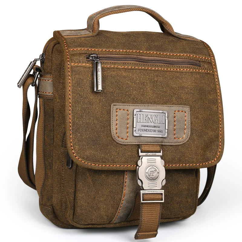NEW Men Retro Canvas Shoulder Bags Leisure Wear Resistant Cross Messenger Bag Unisex Casual Crossbody Package