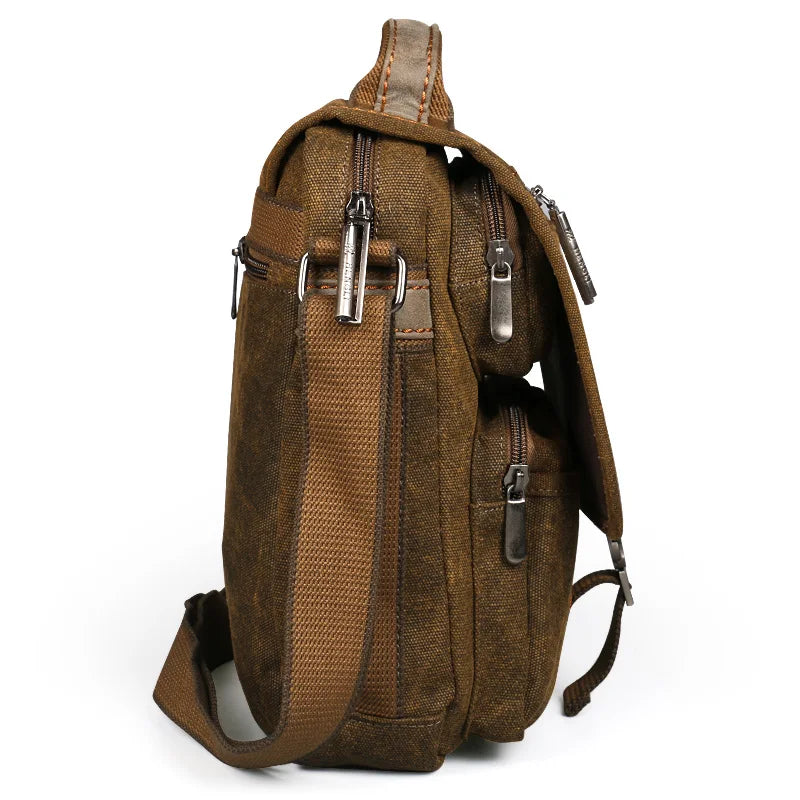 NEW Men Retro Canvas Shoulder Bags Leisure Wear Resistant Cross Messenger Bag Unisex Casual Crossbody Package