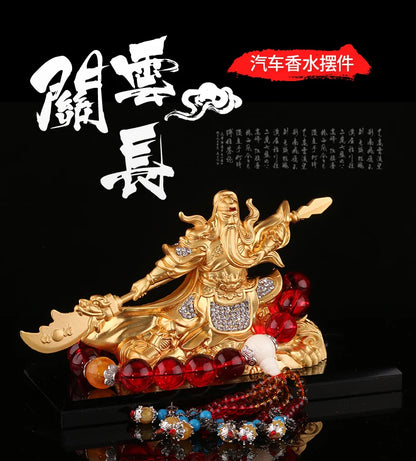 NEW OFFICE SHOP Money Drawing Martial God of wealth GOLD Guan gong Guan di FENG SHUI statue-CAR Safe Talisman Protection