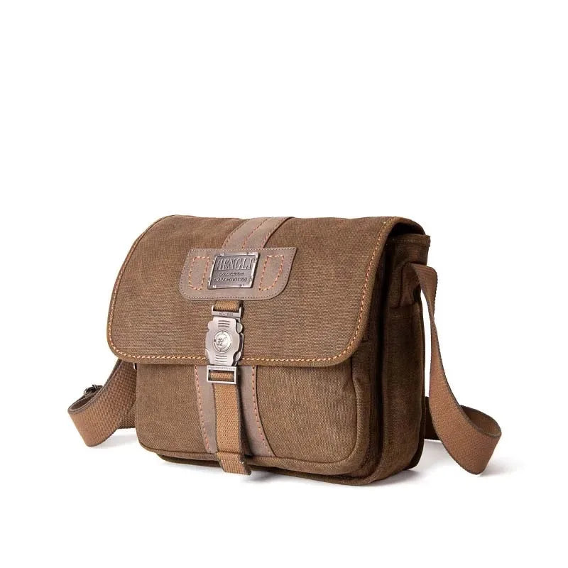 NEW Retro Men Canvas Shoulder Bags Leisure Wear Resistant Cross Messenger Bag Unisex Casual Crossbody Package