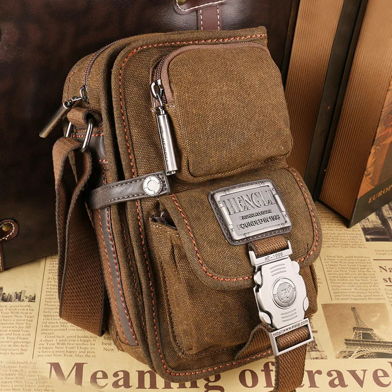 NEW Sale! 2017 Canvas Versatile Casual Shoulder Messenger Bags For Men Retro Travel Bag Free Shipping