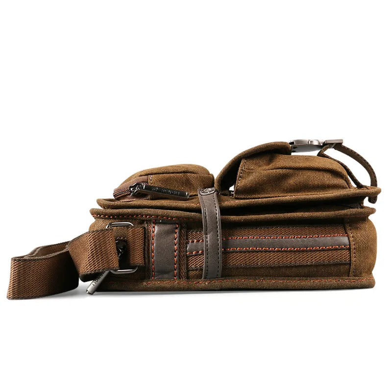 NEW Sale! 2017 Canvas Versatile Casual Shoulder Messenger Bags For Men Retro Travel Bag Free Shipping