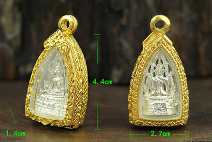 NEW Thailand LONG PO Temple Efficacious Buddha Pendant Amulet bless safety good luck Recruit wealth all-powerful talisman