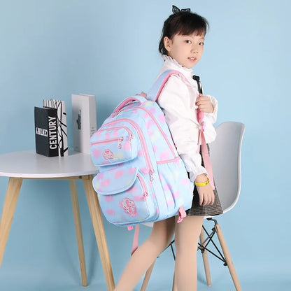 NEW Waterproof Kids School Backpack With Wheel Removable Children School Bags for girls Kids Trolley Schoolbag Luggage Book Bags
