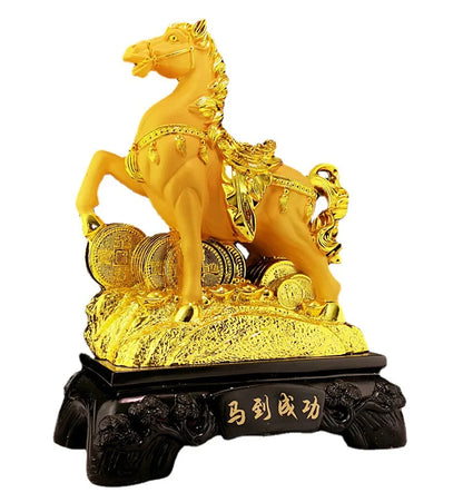 NEWResin gold placer horse to successful crafts horse ornaments living room home decoration lucky gifts