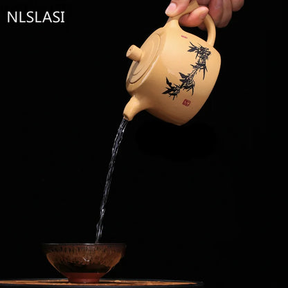 NLSLASI Authentic Yixing Teapot Chinese Healthy Purple Clay Pot Original ore handmade Zisha customization Tea Set Kettle