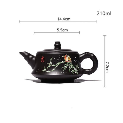 NLSLASI Chinese 210ml Yixing Purple Clay TeaPot Handmade Teapot  Beauty Kettle Raw Ore Teaware TeaSet Customized Gifts Authentic