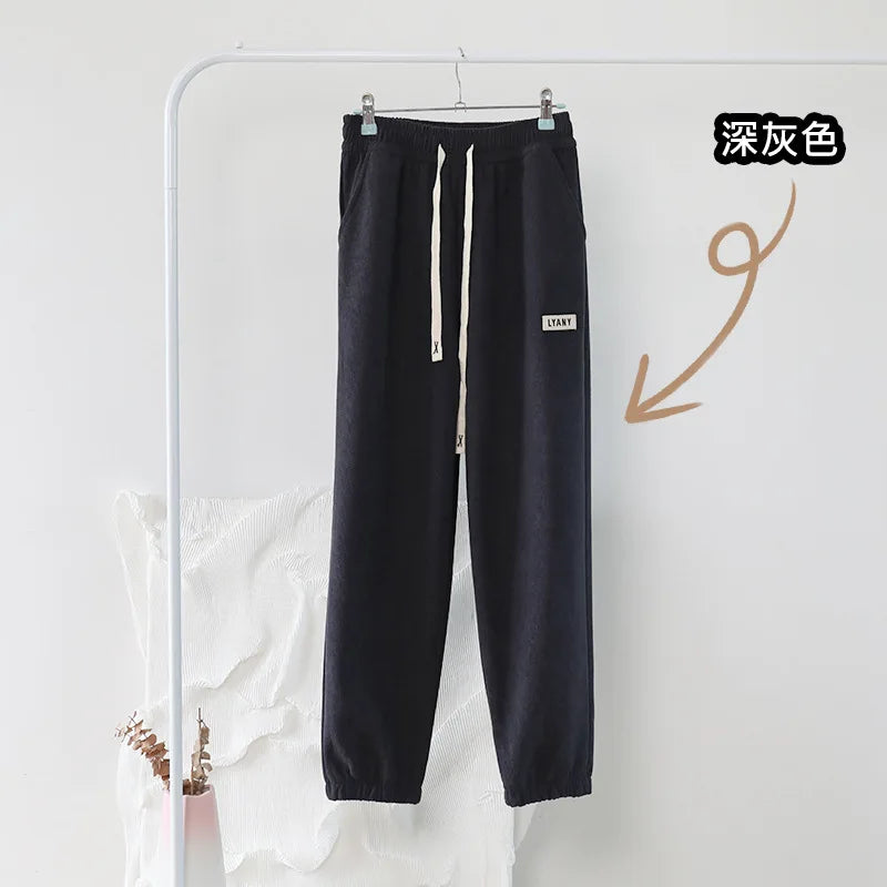 NWT 2024 Classial Soft Fleece Jogger Naked-Feel Athletic Pants Women Stretchy High Waist Sporty Tights