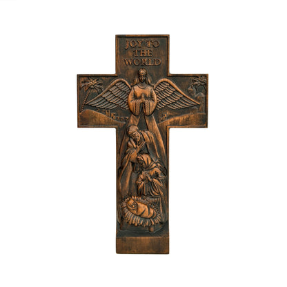 Nativity Wooden Crosses Christian Home Decor Tabletop Centerpieces Wooden Nativity Scene Sculptures and Figurines Christmas Gift