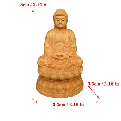 Natural Cypress GuanYin, Sakyamuni Buddha Characters Statue，Solid wood Buddha Statues  Home Room Office Feng Shui Art Statue