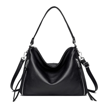 Natural Genuine Leather Handbags Women's Bag High Quality Soft Real Cowhide Women Shoulder Bag Large Casual Female Messenger Sac