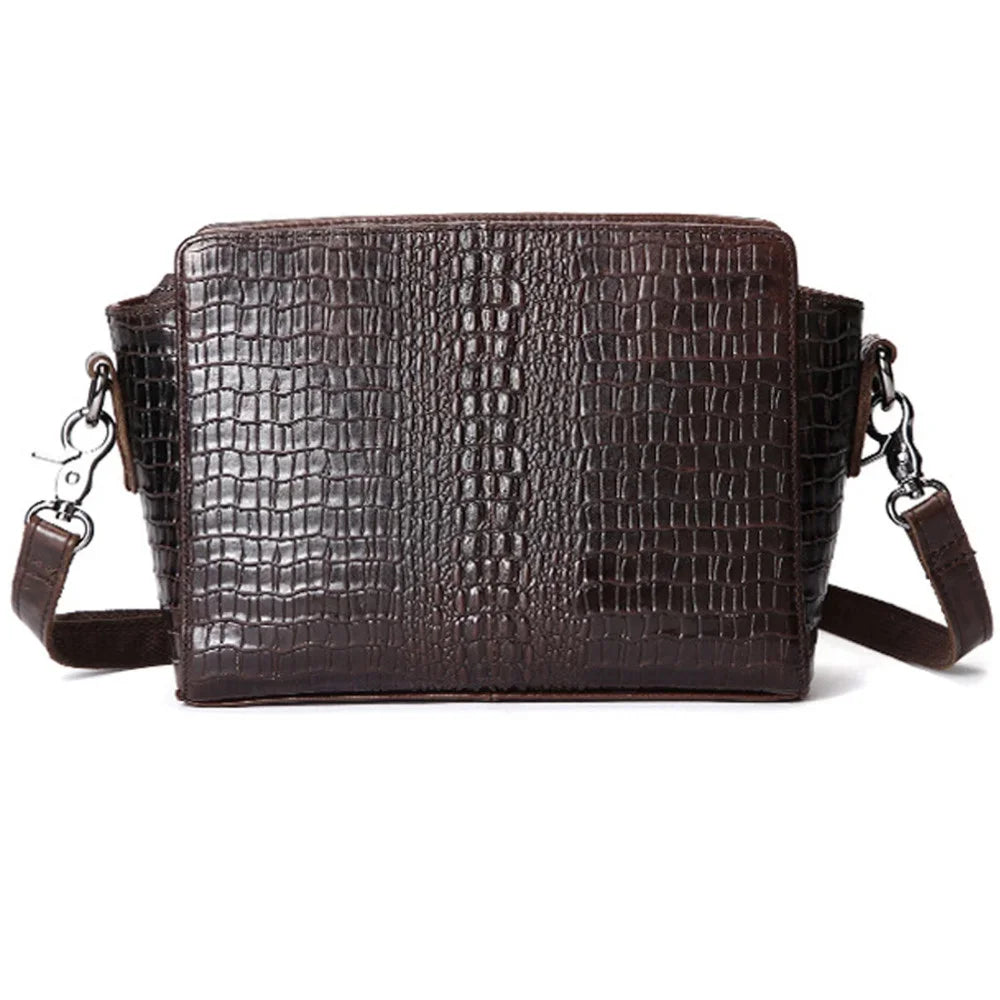 Natural Skin Women Tote Handbag Messenger Fashion Crocodile Style Famous Brand Genuine Leather Ladies Crossbody Shoulder Bag