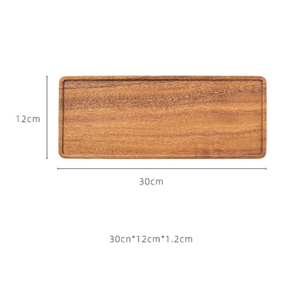 Natural Wooden Rectangular Plate for Fruit and Snacks, Food Storage Trays, Hotel and Home Serving Tray, Decorative Supplies