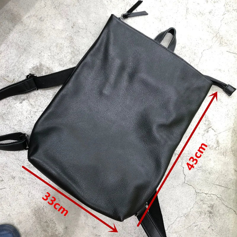 Natural oversized Cow Skin Backpack High Quality Soft Genuine Leather Backpacks for Female Fashion Travel Bagpack mochila