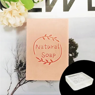 Natural  soap English letter pattern Acrylic seal hand made soap with handle Soap soap seal