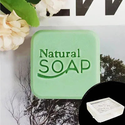 Natural  soap English letter pattern Acrylic seal hand made soap with handle Soap soap seal