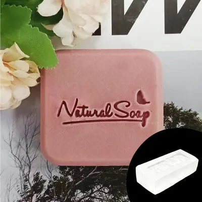 Natural  soap English letter pattern Acrylic seal hand made soap with handle Soap soap seal