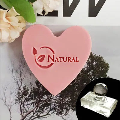 Natural  soap English letter pattern Acrylic seal hand made soap with handle Soap soap seal