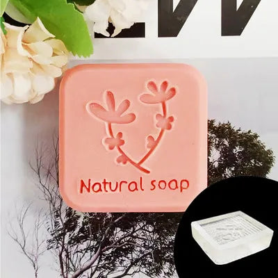 Natural  soap English letter pattern Acrylic seal hand made soap with handle Soap soap seal