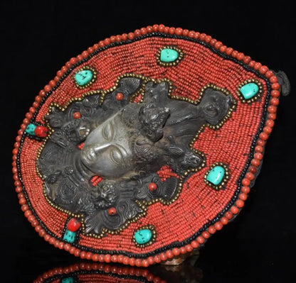 Nepal Buddha beads mosaic Buddha head Hang crafts statue