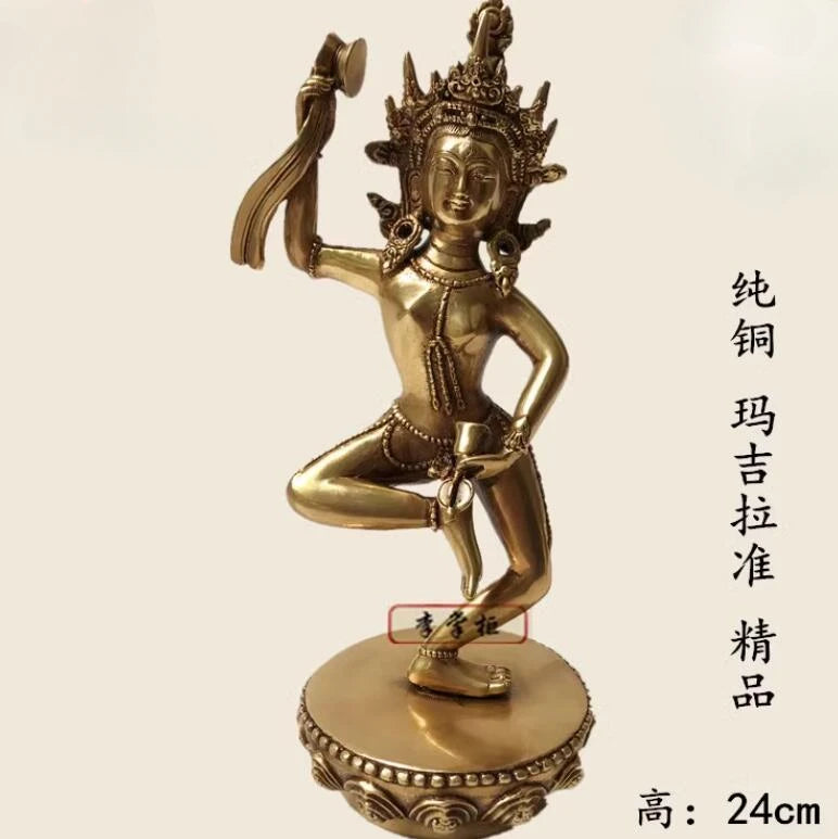 Nepalese Tibetan Brass Ma Chik Lap Dron Buddha Mother Statue