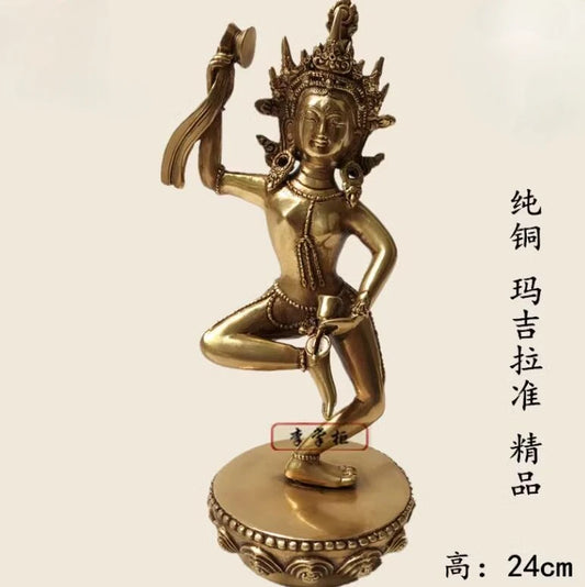 Nepalese Tibetan Brass Ma Chik Lap Dron Buddha Mother Statue
