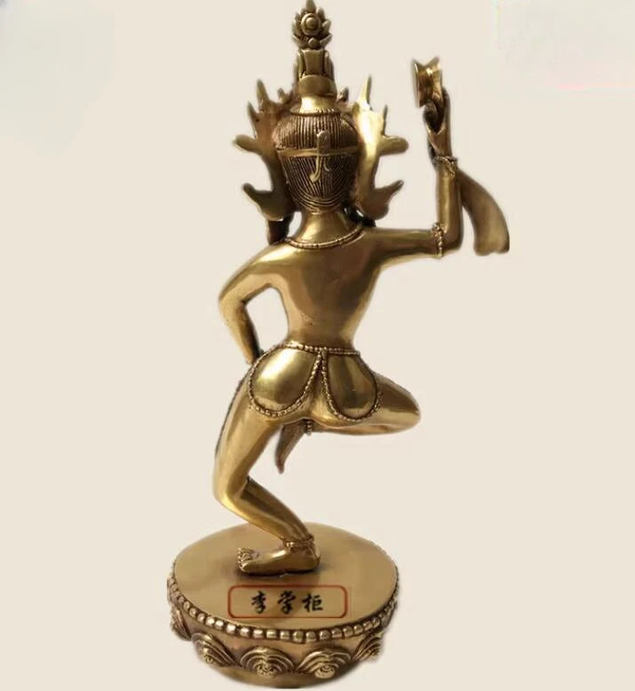 Nepalese Tibetan Brass Ma Chik Lap Dron Buddha Mother Statue