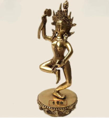 Nepalese Tibetan Brass Ma Chik Lap Dron Buddha Mother Statue