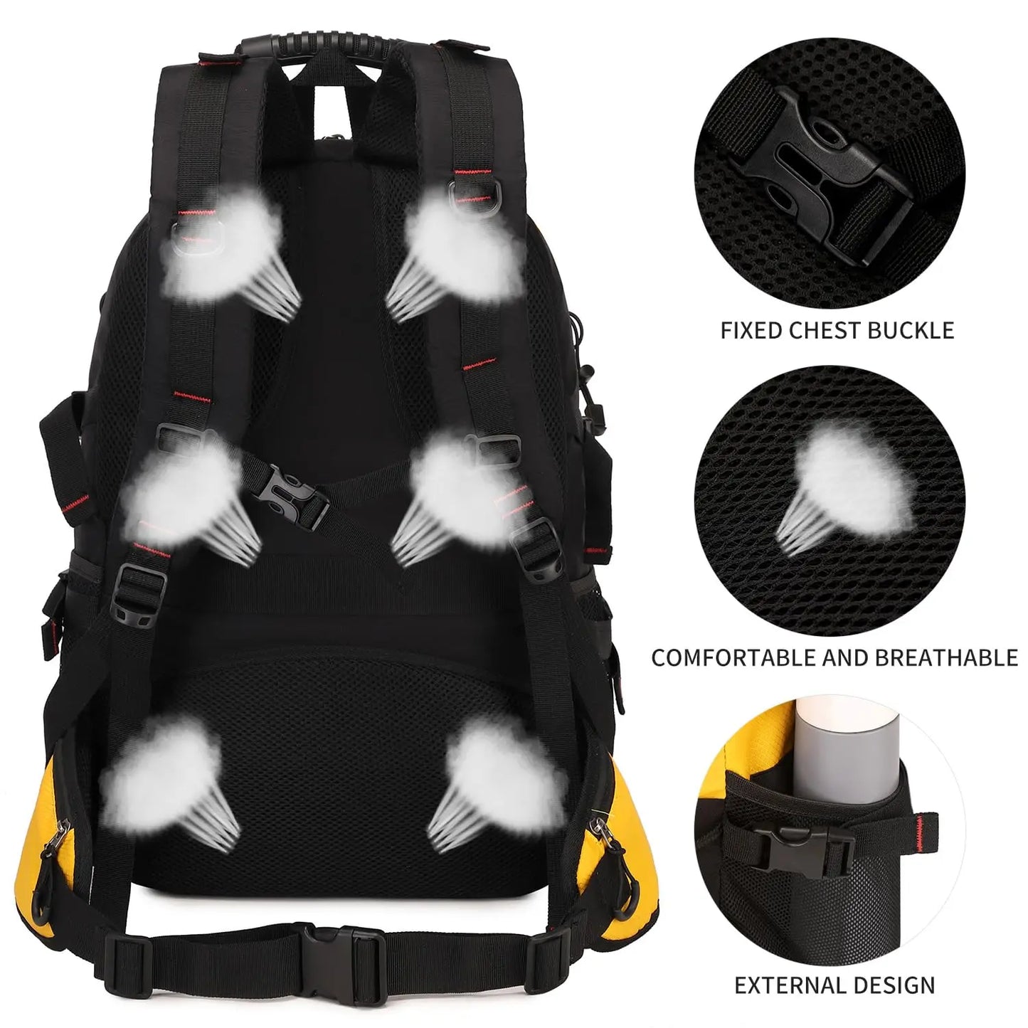 Nerlion 40L Hiking Backpack Travel Backpack for Men Women Camping Waterproof Outdoor Hiking Daypack Lightweight Backpack