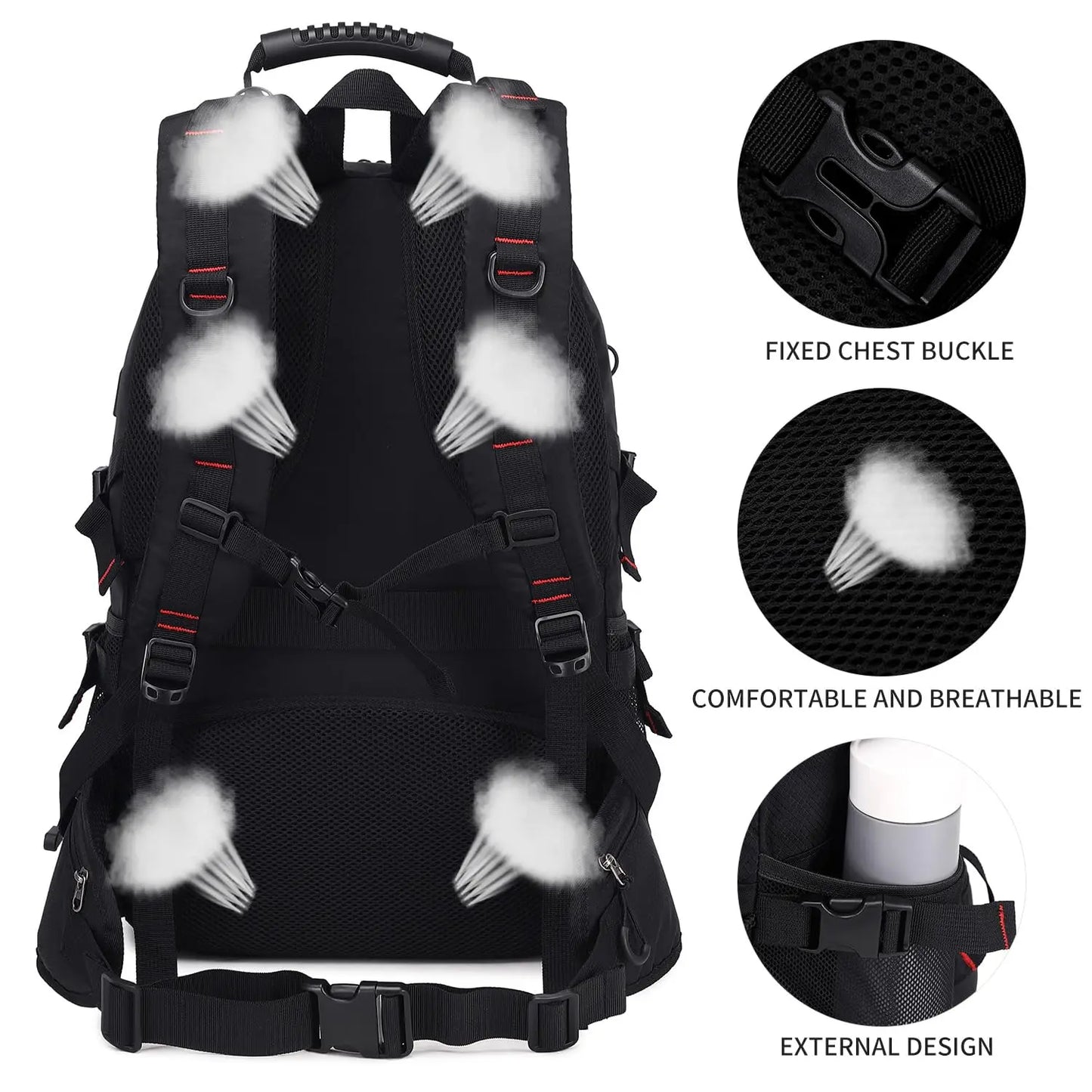 Nerlion 40L Hiking Backpack Travel Backpack for Men Women Camping Waterproof Outdoor Hiking Daypack Lightweight Backpack