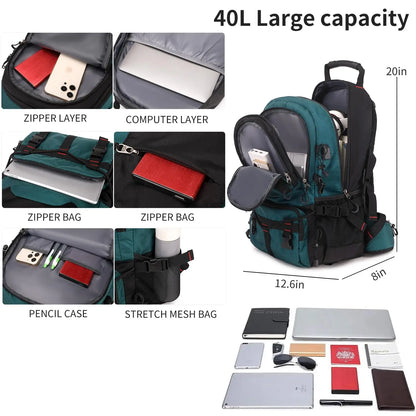 Nerlion 40L Hiking Backpack Travel Backpack for Men Women Camping Waterproof Outdoor Hiking Daypack Lightweight Backpack