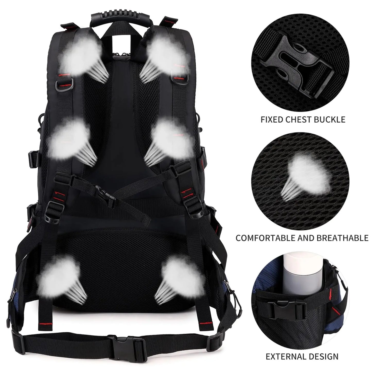 Nerlion 40L Hiking Backpack Travel Backpack for Men Women Camping Waterproof Outdoor Hiking Daypack Lightweight Backpack