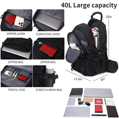 Nerlion 40L Hiking Backpack Travel Backpack for Men Women Camping Waterproof Outdoor Hiking Daypack Lightweight Backpack