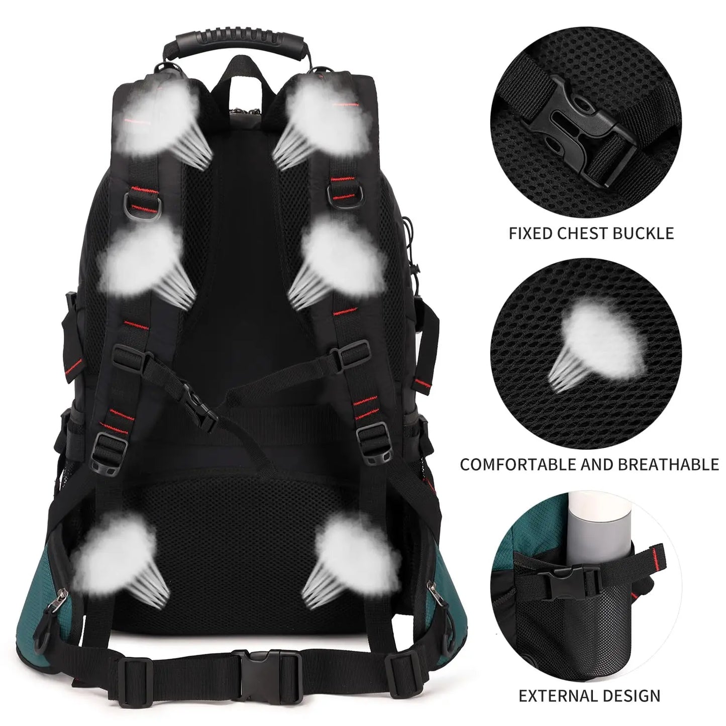 Nerlion 40L Hiking Backpack Travel Backpack for Men Women Camping Waterproof Outdoor Hiking Daypack Lightweight Backpack