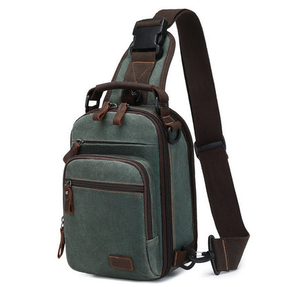 Nerlion Sling Backpack Chest Sling Bag for Men Waxed Canvas Crossbody Bag Water Resistant Shoulder Bag Casual Daypack