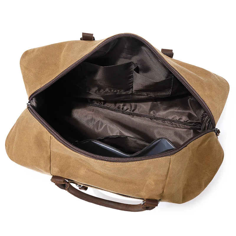 Nerlion Weekender Bag Large Overnight Bag for Men Women with Shoe Compartment Canvas Carry on Luggage Bag Travel Duffel Bag