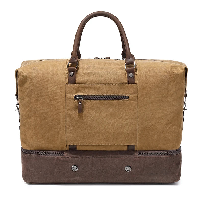 Nerlion Weekender Bag Large Overnight Bag for Men Women with Shoe Compartment Canvas Carry on Luggage Bag Travel Duffel Bag