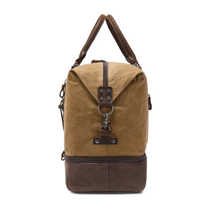 Nerlion Weekender Bag Large Overnight Bag for Men Women with Shoe Compartment Canvas Carry on Luggage Bag Travel Duffel Bag