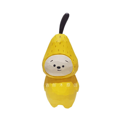 Never Divide Pears, Always Alone, Pure Handmade Woodcarving Decoration Commemorative Birthday and Valentine's Day Gift