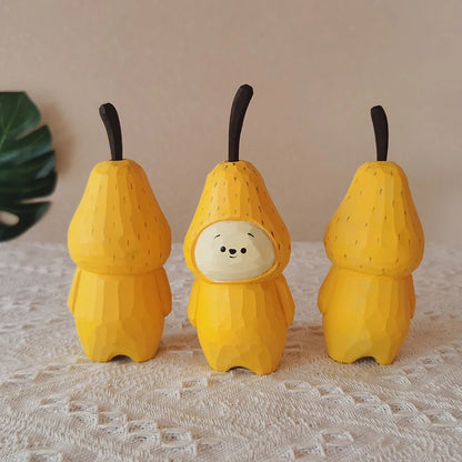 Never Divide Pears, Always Alone, Pure Handmade Woodcarving Decoration Commemorative Birthday and Valentine's Day Gift