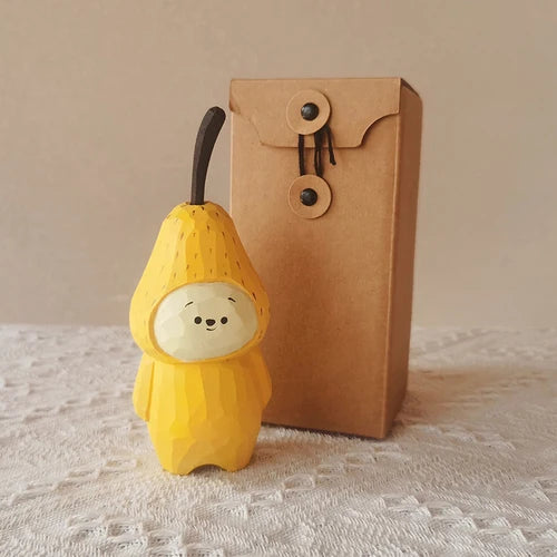 Never Divide Pears, Always Alone, Pure Handmade Woodcarving Decoration Commemorative Birthday and Valentine's Day Gift