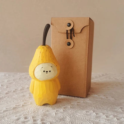 Never Divide Pears, Always Alone, Pure Handmade Woodcarving Decoration Commemorative Birthday and Valentine's Day Gift